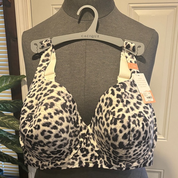 Cacique Other - Cacique Black and White Animal Print Bra